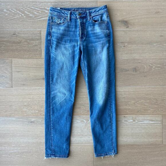AEO American Eagle Outfitters Stretch X Vintage Hi-Rise Denim Jeans sz 4 - Picture 1 of 6